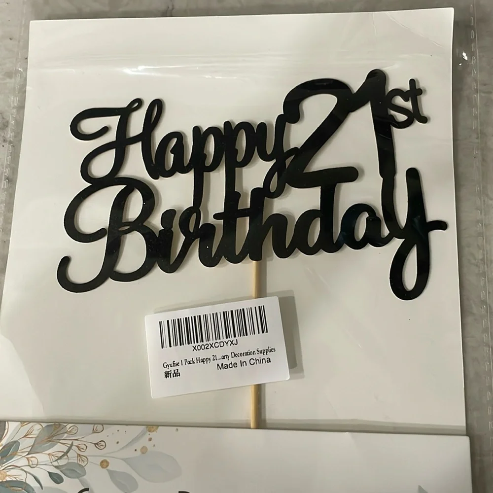 21st birthday cake topper